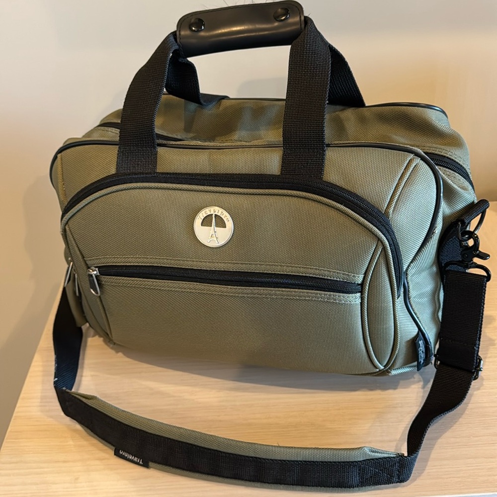 Travel carry-on by travel pro. Khaki green.